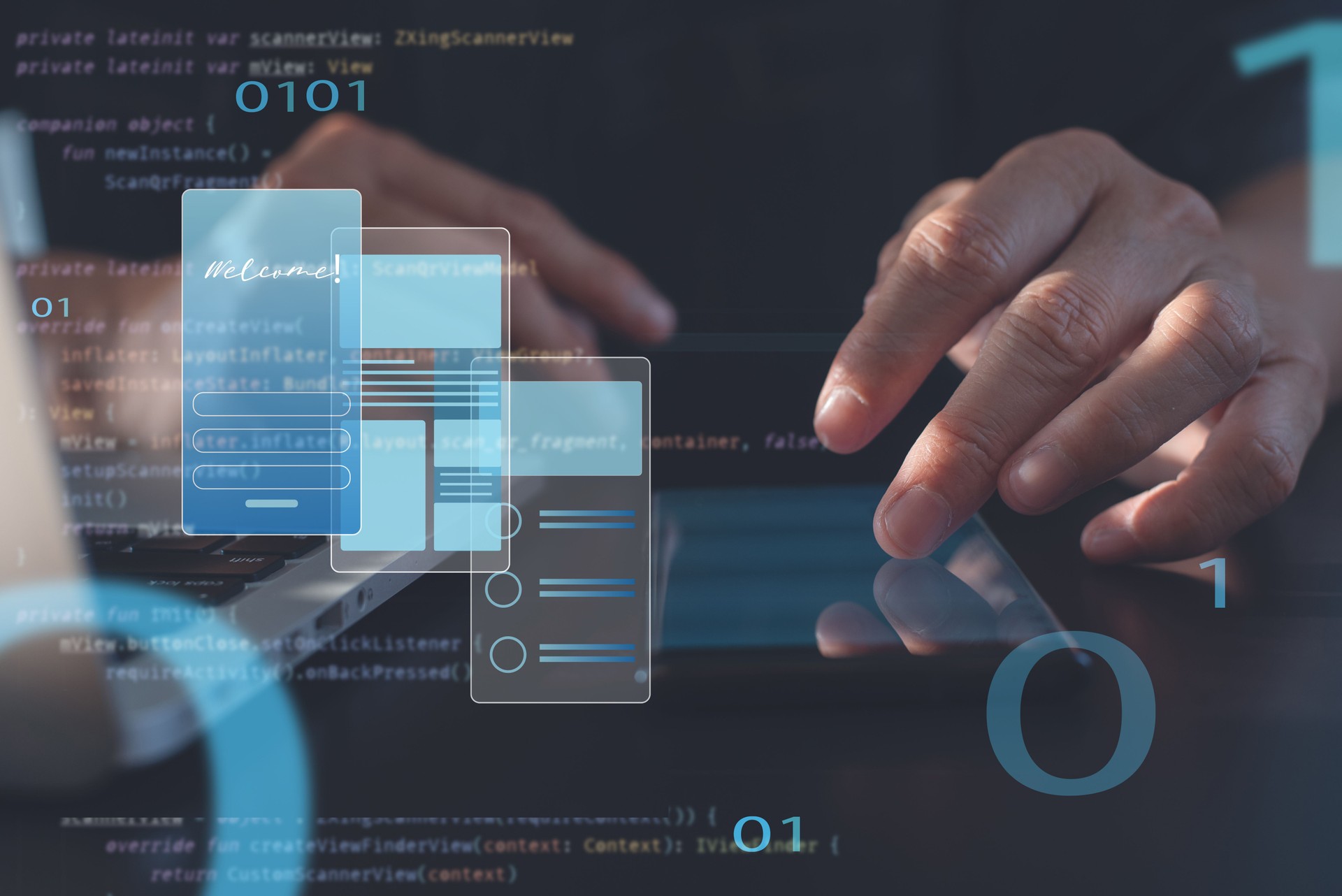 UX UI, Mobile apps user interface designs, digital software technology development concept. Graphic designer planning application process